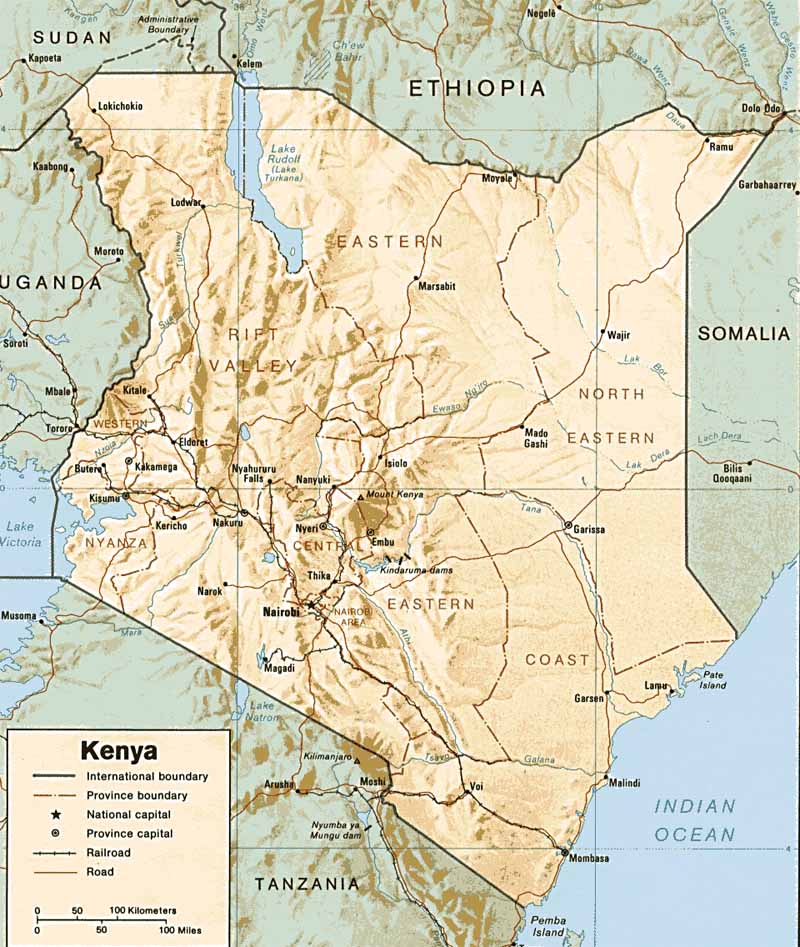 Kenya: Map of Kenya